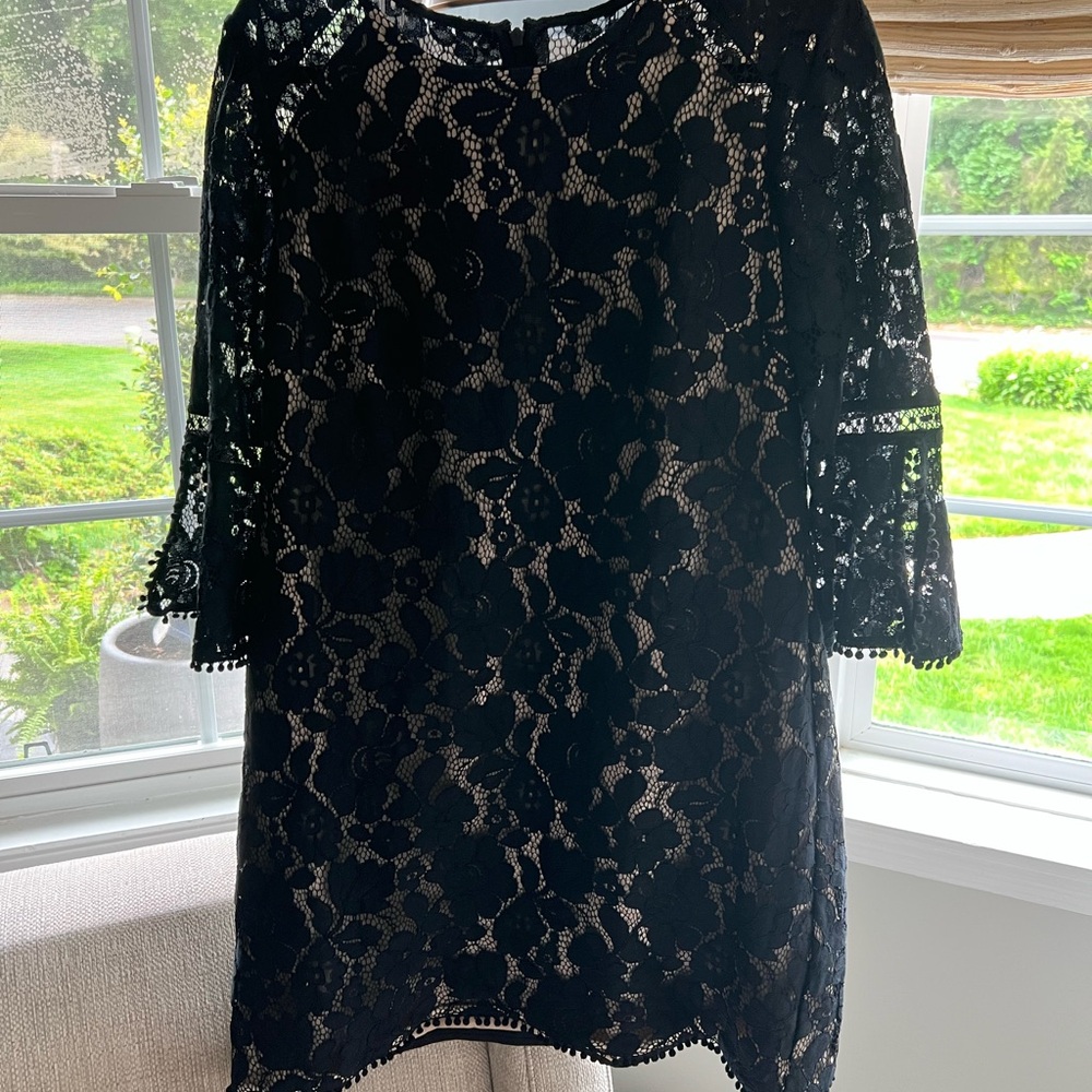 Vince Camuto Black Lace Mini Dress